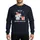 Holiday Animal Lovers' Whimsical Light Grey Baby Elephant Coral Red Knit Beanie White Snowflakes Red Gift Box Illustration Sweatshirt - 1