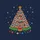 Wrestling Fan's Cartoon Grappler Christmas Tree Red Blue Gold Lights Candy Canes Sweatshirt - 2