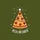Holiday Foodies' Whimsical Pizza Christmas Tree, Golden Yellow Cheese, Red Pepperoni Ornaments, White Star, 'Pizza On Earth' Script Sweatshirt - 2