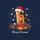 Tuba Music Lovers' Crisp Vector Bright Yellow Tuba Red Santa Hat Colorful Lights Snowy Pine Garland Gold Bells & Merry Christmas Sweatshirt - 2