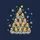 Bird Lovers & Christmas Fans' Whimsical Grey Cockatiel Christmas Tree Stack Festive Yellow Star Colorful Lights Snowy Flat Art Sweatshirt - 2