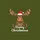 Christmas Enthusiasts' Whimsical Moose Entangled in Colorful Red Green Blue String Lights, Santa Hat & Merry Christmoose Text Sweatshirt - 2