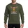 Christmas Enthusiasts' Whimsical Moose Entangled in Colorful Red Green Blue String Lights, Santa Hat & Merry Christmoose Text Sweatshirt - 1