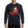 Christmas Enthusiasts' Jolly Santa Claus Riding Vibrant Red Lobster Green Gold Bells Illustration Sweatshirt - 1