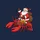 Christmas Enthusiasts' Jolly Santa Claus Riding Vibrant Red Lobster Green Gold Bells Illustration Sweatshirt - 2