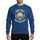 Wildlife Humor Fans' Vintage Linocut Fierce Opossum Black & Cream Distressed Text Sweatshirt - 1