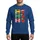 Holiday Enthusiasts' Yellow Green Red HHH Bowling Ball Santa Elf Reindeer Christmas Lights Sweatshirt - 1