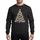 Festive Skull Art Enthusiasts' Vibrant Christmas Tree with Red Green Santa Hats Golden Star & Multi-Color Lights Sweatshirt - 1