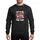 Festive Statement Makers' Bold Retro Christmas Naughty Santa Hat Red White Black Typography Sweatshirt - 1