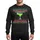 Holiday Cocktail Fans' Pixel Art Margarita Christmas with Green Glass, Red Text & Festive Ugly Sweater Style Border Sweatshirt - 1