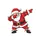 Kids & Adults Playful Dabbing Santa Claus Bright Red Blue Green Yellow Christmas Lights Sweatshirt - 2