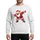 Kids & Adults Playful Dabbing Santa Claus Bright Red Blue Green Yellow Christmas Lights Sweatshirt - 1