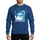 NICU Nurse Playful Winter Snowman Love Letters, Royal Blue Hat & Scarf, Teal Plaid & Knit Texture, Silver Glitter Snowflakes Sweatshirt - 1