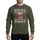 Christmas Golfers Humorous Golfing Santa Claus Ugly Christmas Sweater Knit Pattern Red White Black Sweatshirt - 1