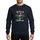 Tropical Holiday Fans' Whimsical Pink Flamingo Red Santa Hat Palm Tree Mele Kalikimaka Festive Design Sweatshirt - 1