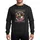 Adult Holiday Drinkers' Black Ugly Sweater Style Whiskey Bottle Glass Santa Hats Red Green Pine Tree Snowflakes Design Sweatshirt - 1