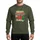 Holiday Birthday Revelers Whimsical Red & Lime Green '50th Birthday' Christmas design, festive balloons, tree, and colorful confetti Sweatshirt - 1