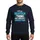 Brayden Individuals' Hand-Drawn Typographic Blue White Doodle Squiggle Text Art Black Background Sweatshirt - 1