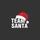 Holiday Enthusiasts Bold White 'TEAM SANTA' Typographic Red Santa Hat Design Sweatshirt - 2