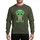 Christmas Costume Fans' Minimalist Geometric Elf Tunic, Kelly Green, Red Striped Pants, Gold Belt Buckle & Pointed Bell Shoes Sweatshirt - 1