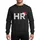 Human Resources Staff White Bubble Art HR Letters Red Santa Hat Snowflakes Black Background Sweatshirt - 1