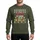 Military Veterans' Ugly Christmas Sweater Inspired Pixel Knit White Red Green Yellow Snowflakes Reindeer Trees Santa Nice List Design Sweatshirt - 1