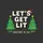 Unisex Holiday Celebrators' Distressed 'Let's Get Lit' Snow-Capped, Santa Hat, Vibrant Green Christmas Trees, Colorful Ornaments & Lights Sweatshirt - 2