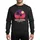Beach Vacationers & Retro Style Lovers' Santa Barbara California Distressed Purple Magenta Sunset Palm Trees Sweatshirt - 1
