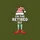 Festive Family Adults' Whimsical 'I'm The Retired Elf' Stacked Red White Striped Elf Figure Sweatshirt - 2