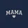 Moms' Bold Varsity MAMA Muted Taupe Grey & Charcoal Outline Geometric Heart Sweatshirt - 2