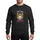 Pug Moms & Sunflower Enthusiasts' Illustrative Tan Pug Yellow Sunflowers Hot Pink White Script Text Sweatshirt - 1