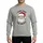 Adults' Humorous Holiday Stern Grumpy Santa Vintage Comic Head 'I Saw That' Bold Red Hat Black Retro Font Art Sweatshirt - 1