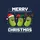 Pickle Lovers' Whimsical Christmas Pickles: Santa, Jester, Reindeer with Rainbow Lights & Pixelated 'MERRY CHRISTMAS' Sweatshirt - 2