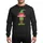 Holiday Family Fun Whimsical Green Elf Character Red Collar Striped Legs 'I'M THE WHATEVER ELF' Text Sweatshirt - 1