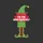 Holiday Family Fun Whimsical Green Elf Character Red Collar Striped Legs 'I'M THE WHATEVER ELF' Text Sweatshirt - 2