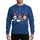 Crafters' Whimsical Red Gnomes Sewing & Quilting on Snowy Black Christmas Background Sweatshirt - 1