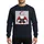 Holiday Humor Fans' Playful Deep Red Santa Claus Height Chart Board Graphic Sweatshirt - 1