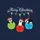Festive Holiday Fans Cute Cartoon Penguins Red Green Blue Snowflake Christmas Ornaments Sweatshirt - 2