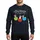 Festive Holiday Fans Cute Cartoon Penguins Red Green Blue Snowflake Christmas Ornaments Sweatshirt - 1