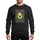 Christmas Enthusiasts' Cheerful Santa Hat Avocado, Green Christmas Trees, Multi-color Ornaments, Red White Black Pixelated Fair Isle Ugly Sweater Pattern Sweatshirt - 1