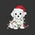 Christmas Dog Lovers' Detailed Fluffy White Maltese Puppy Red Santa Hat Colorful Christmas Lights Holly Berries Sweatshirt - 2