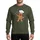 Holiday Home Bakers' Winking Gingerbread Chef Whisk Rolling Pin Red Icing Smile Cartoon Sweatshirt - 1