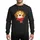 Beagle Lovers' Playful Caramel Beagle, Gold Aviator Sunglasses with Santa Sleigh Reflection, Candy Cane, Red Zigzag Scarf Sweatshirt - 1