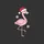Christmas Flamingo Lovers' Cheerful Bubblegum Pink Flamingo with Candy Apple Red Santa Hat & White Snowflakes Vector Art Sweatshirt - 2
