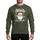 Librarian & Book Lover Vintage Distressed Christmas Santa Claus Red White Green Holly Candy Cane Festive Message Sweatshirt - 1