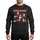 Yoga & Christmas Fans' Nama-Sleigh Retro Red Text, Funny Santa Snowman Cartoon Yoga Poses Sweatshirt - 1