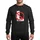 Holiday Pun Fans' Bold Grunge Distressed Black White Red "No L" Noel Graphic Sweatshirt - 1