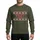 Trendy Holiday Enthusiasts' Bold Red White Knitted YEET Ugly Christmas Sweater with Candy Canes & Fir Trees Sweatshirt - 1