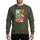 Holiday Sports Fans' Whimsical Christmas Basketball 'Ho-Ho-Ho' Design with Santa Reindeer Candy Canes Snowmen & Colorful Lights Sweatshirt - 1
