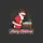 Diverse Christmas Art Lovers' Illustrative Black Santa Kneeling Dark Skinned Baby Jesus Manger & 'Merry Christmas' Sweatshirt - 2